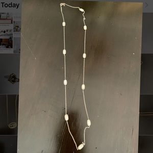 Silver and pearl white Kendra Scott necklace